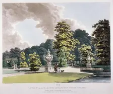 Gardens at Hampton Court Palace, Hampton, Middlesex, 1798. Artist: Heinrich Schutz