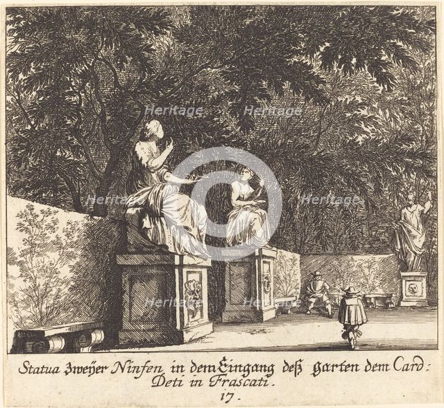 Gardens, Cardinal Deti, Frascati, 1681. Creator: Melchior Küsel.