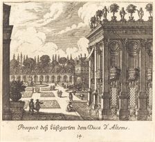 Gardens, Duke d'Altems, 1681. Creator: Melchior Küsel
