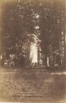 [Gardens of the Chàteau de Saint-Cloud], ca. 1853. Creator: Louis-Rémy Robert
