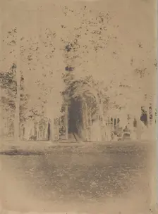 [Gardens of the Château de Saint-Cloud], ca. 1853. Creator: Louis-Rémy Robert