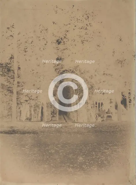 [Gardens of the Château de Saint-Cloud], ca. 1853. Creator: Louis-Rémy Robert.