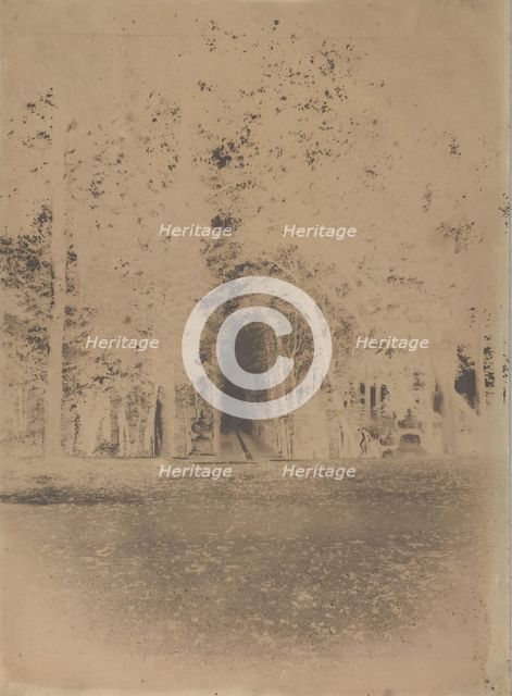 [Gardens of the Château de Saint-Cloud], ca. 1853. Creator: Louis-Rémy Robert.