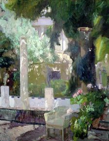 Gardens of the Sorolla house Oil, 1920 by Joaquin Sorolla