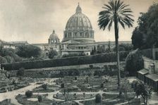 Gardens of the Vatican and dome of St Peter's Basilica, Rome, Italy, 1927. Artist: Eugen Poppel