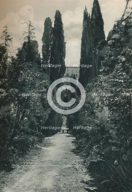 Gardens of the Villa d'Este near Tivoli, Rome, Italy, 1927. Artist: Eugen Poppel.