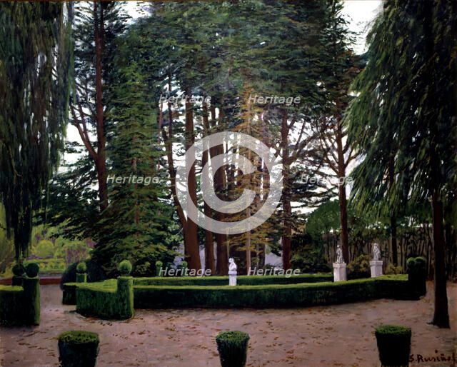 Gardens of Aranjuez', oil on canvas by Santiago Rusiñol.