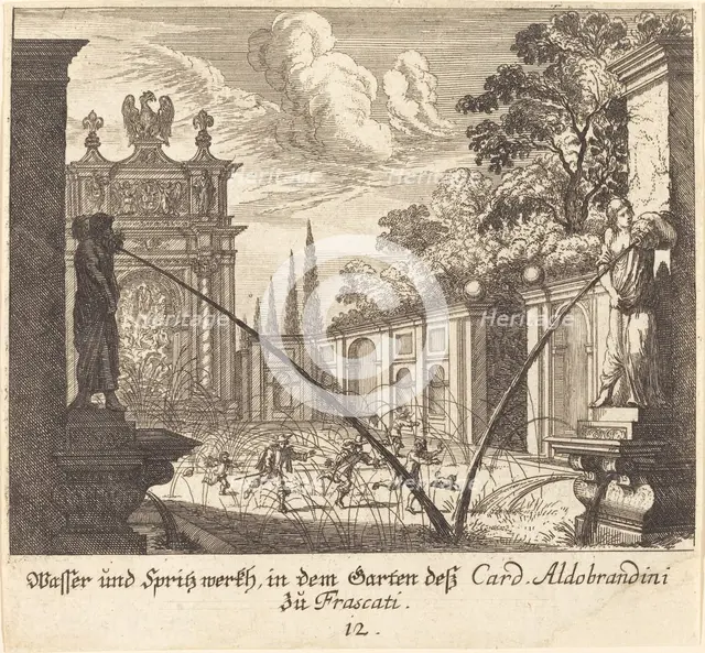 Gardens of Cardinal Aldobrandini, Frascati, 1681. Creator: Melchior Küsel.