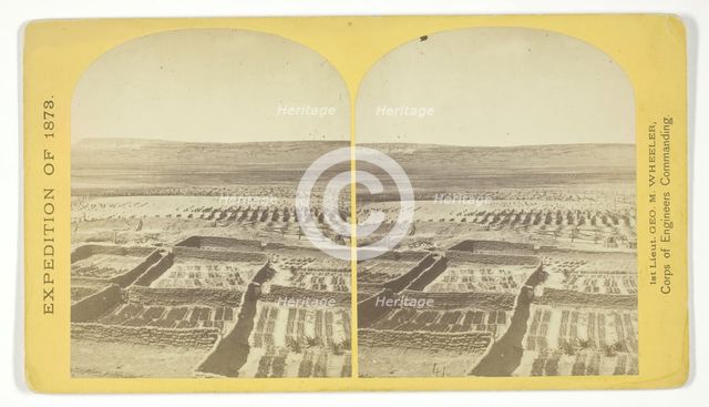 Gardens surrounding the Indian Pueblo of Zuni, in which are raised a variety of vegetables..., 1873. Creator: Tim O'Sullivan.