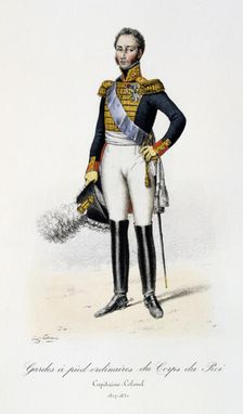 Gardes à pied ordinaires du Corps de Roi, Capitaine-Colonel 1817-30. Artist: Eugene Titeux