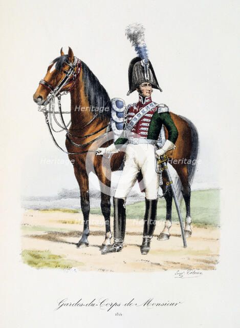 'Gardes-du-Corps de Monsieur', 1814. Artist: Eugene Titeux