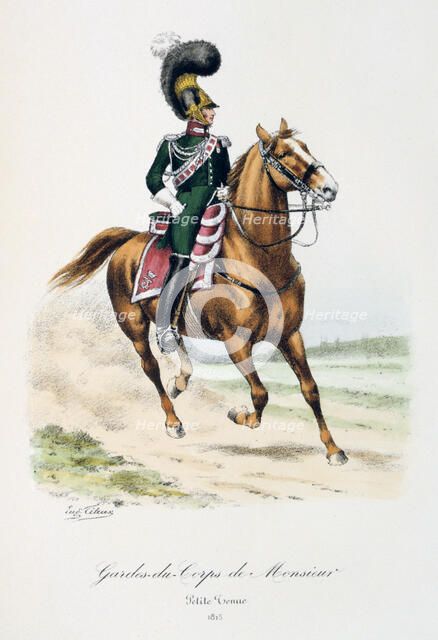 'Gardes-du-Corps de Monsieur, Petite Tenue', 1815. Artist: Eugene Titeux