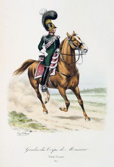 Gardes-du-Corps de Monsieur, Petite Tenue 1815. Artist: Eugene Titeux