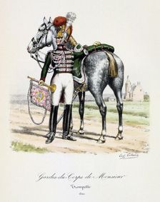 Gardes-du-Corps de Monsieur, Trumpeter 1820. Artist: Eugene Titeux