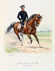 Gardes-du-Corps de Roi, tenue de manége,1815 Artist: Eugene Titeux