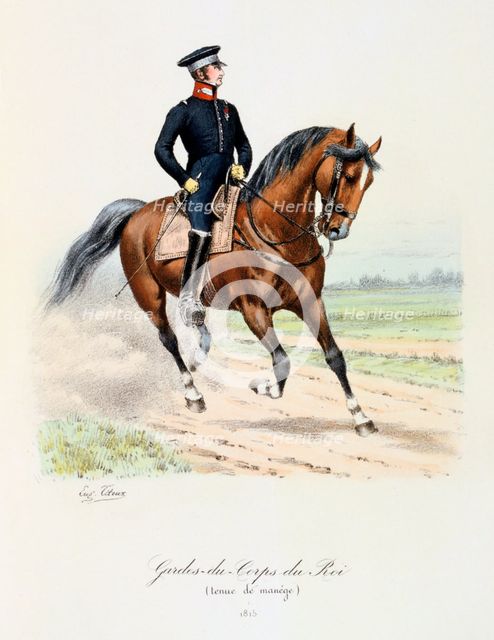 Gardes-du-Corps de Roi, tenue de manége,1815 Artist: Eugene Titeux