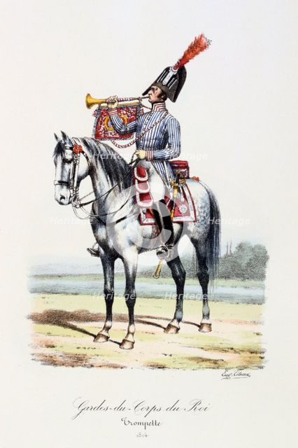 Gardes-du-Corps de Roi, Trumpeter, 1814 Artist: Eugene Titeux