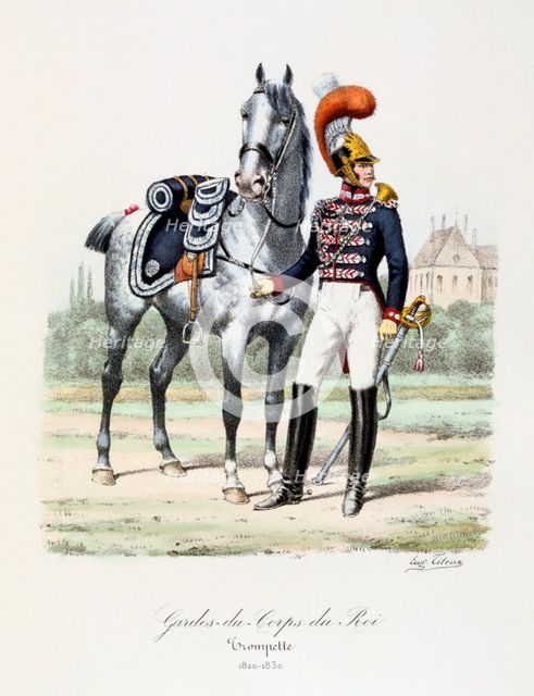 'Gardes-du-Corps de Roi, Trumpeter', c1820-30. Artist: Eugene Titeux