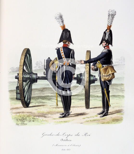 Gardes-du-Corps de Roi, Artillery, 1814-15 Artist: Eugene Titeux