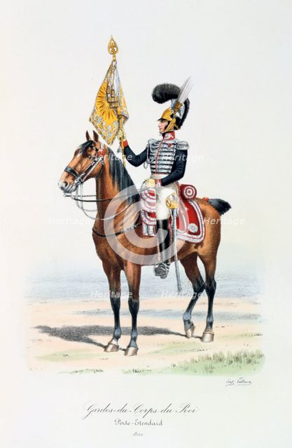 Gardes-du-Corps de Roi, Standard Bearer, 1820 Artist: Eugene Titeux