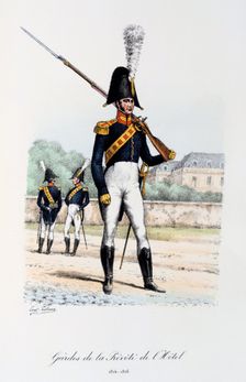 Gardes de la Prevote de l'Hotel, Trumpeter 1814-16 Artist: Eugene Titeux
