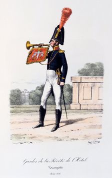 Gardes de la Prevote de l'Hotel, Trumpeter 1814-16 Artist: Eugene Titeux