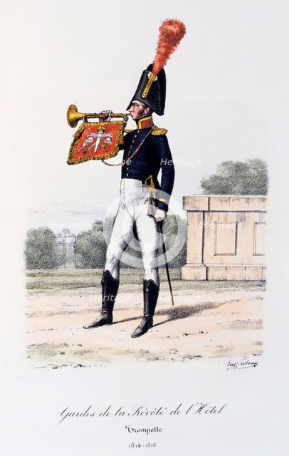 'Gardes de la Prevote de l'Hotel, Trumpeter', 1814-16 Artist: Eugene Titeux