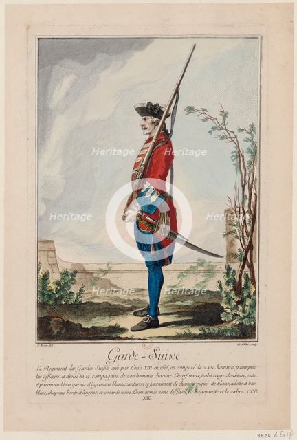 Gardes suisses (The Swiss Guards), 1756. Creator: De Fehrt, Antoine Jean (1723-1774).