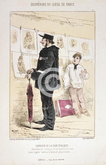 'Gardien de la Paix Publique', Siege of Paris, 1870-1871. Artist: Anon