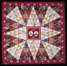Garfield and Arthur Quilt, Pennsylvania, c. 1880. Creators: Annie Ensminger Kready, Louisa Ensminger