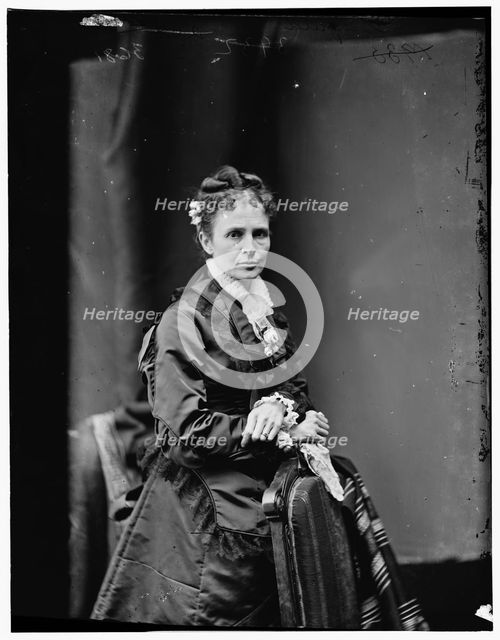 Garfield, Mrs. James, wife of President Garfield, between 1870 and 1880. Creator: Unknown.