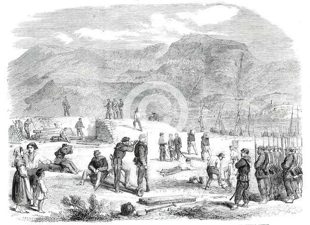 Garibaldi at the Faro Point, Messina, reconnoitring the Fort Torre di Cavallo, Calabria..., 1860. Creator: Unknown.