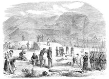 Garibaldi at the Faro Point, Messina, reconnoitring the Fort Torre di Cavallo, Calabria..., 1860. Creator: Unknown