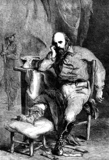 Garibaldi at Varignano - from a drawing by M. Beaucé, 1862. Creator: Unknown