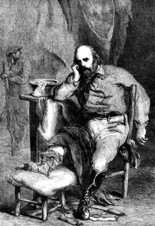 Garibaldi at Varignano - from a drawing by M. Beaucé, 1862. Creator: Unknown