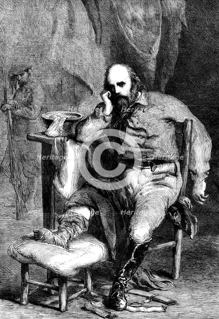 Garibaldi at Varignano - from a drawing by M. Beaucé, 1862. Creator: Unknown.
