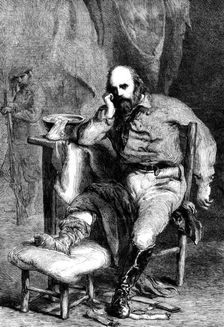 Garibaldi at Varignano - from a drawing by M. Beaucé, 1862. Creator: Unknown