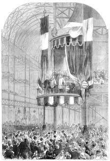 Garibaldi in England: Garibaldi at the Crystal Palace on Saturday last, 1864. Creator: Unknown