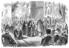 Garibaldi in England: presentation of the freedom of the City of London...at Guildhall, 1864. Creator: Unknown