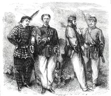 Garibaldian volunteers - from a photograph by Herr Fehrenbachs, 1860. Creator: Unknown