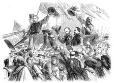 Garibaldi's entry into Naples - a sketch in the Strada di Toledo, by T. Nast, 1860. Creator: Unknown