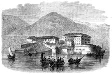 Garibaldi's quarters at Varignano, Spezia - from a sketch by M. Beaucé, 1862. Creator: Smyth