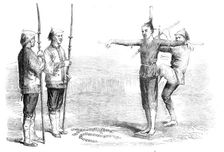 Garotting a Chinese Criminal - from a drawing by a Chinese artist, 1857. Creator: Unknown