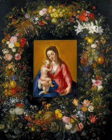 Garland with the Virgin and Child, c1621. Creators: Jan Brueghel the Elder, Hendrick van Balen I