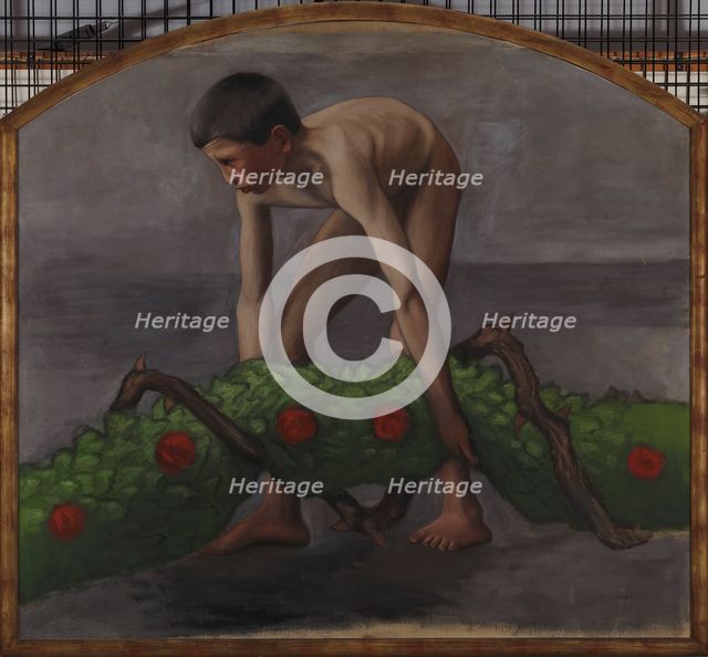 Garland Bearer; Boy Carrying the Garland of Life, 1905. Creator: Hugo Simberg.