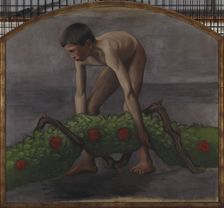 Garland Bearer; Boy Carrying the Garland of Life, 1905. Creator: Hugo Simberg