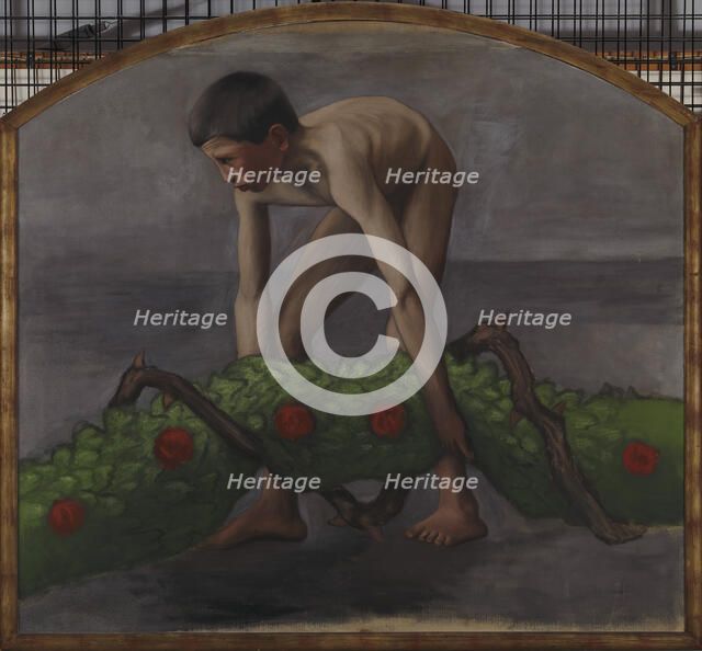 Garland Bearer; Boy Carrying the Garland of Life, 1905. Creator: Hugo Simberg.