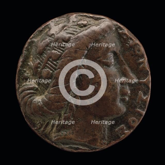 Garlanded Head of Bacchus, c. 1450. Creator: Unknown.