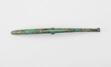 Garment hook (daigou) with geometric..., Late Eastern Zhou dynasty, ca. 5th-4th century BCE. Creator: Unknown