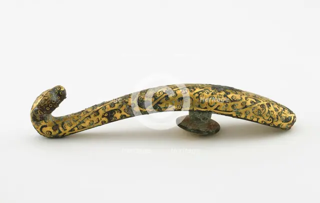 Garment hook (daigou) with interlace, Late Eastern Zhou dynasty, 5th-4th century BCE. Creator: Unknown.